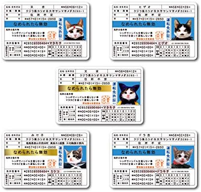 なめ猫の免許証ステッカー